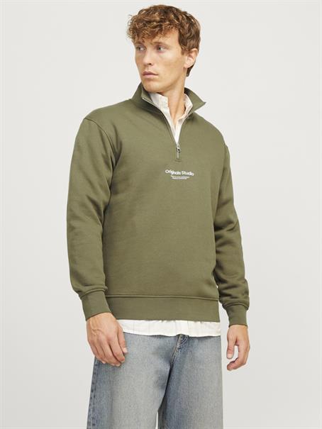 JORVESTERBRO SWEAT QUARTER ZIP HN NOOS kalamata