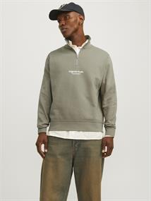 JORVESTERBRO SWEAT QUARTER ZIP HN NOOS silver sage