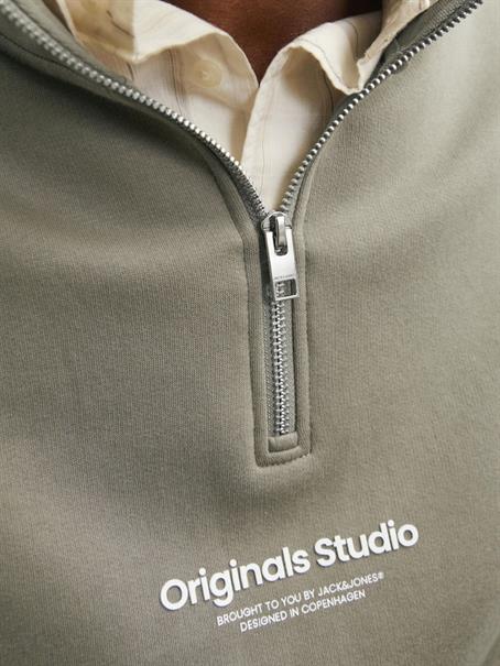 JORVESTERBRO SWEAT QUARTER ZIP HN NOOS silver sage