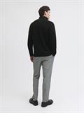 JPRBLAMILANO STITCH KNIT HALF ZIP SN black