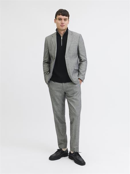 JPRBLAMILANO STITCH KNIT HALF ZIP SN black