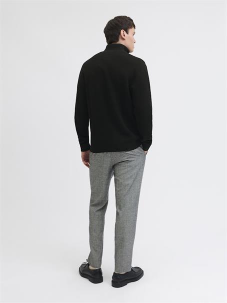 JPRBLAMILANO STITCH KNIT HALF ZIP SN black