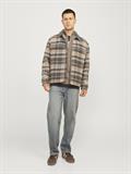 JPRBLAMILANO STITCH KNIT HALF ZIP SN greige