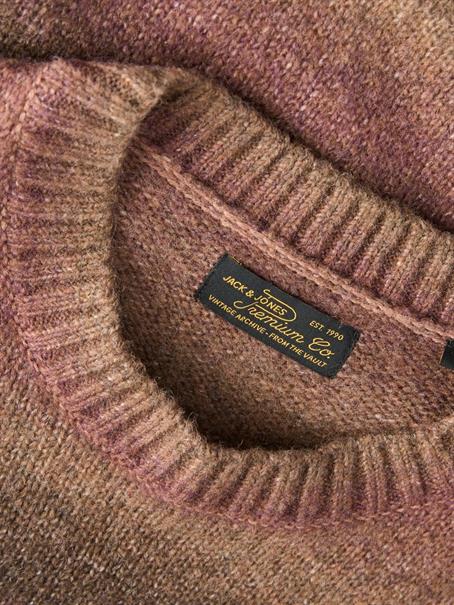 JPRBLUBENSON KNIT CREW NECK tawny port