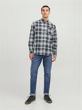 JPRBLUBROOK CORD X-MAS SHIRT L/S CH LN whisper white