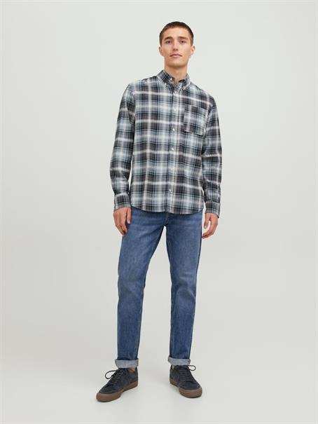 JPRBLUBROOK CORD X-MAS SHIRT L/S CH LN whisper white