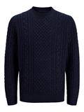 JPRBLUCALLUM CABLE KNIT CREW NECK insignia blue