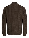 JPRBLUCALLUM CABLE KNIT HALF ZIP ganache