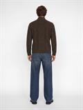 JPRBLUCALLUM CABLE KNIT HALF ZIP ganache