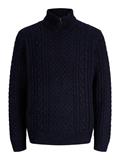 JPRBLUCALLUM CABLE KNIT HALF ZIP insignia blue