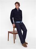 JPRBLUCALLUM CABLE KNIT HALF ZIP insignia blue
