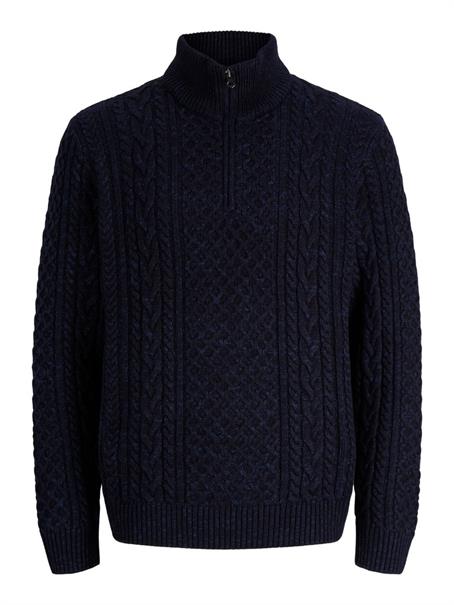 JPRBLUCALLUM CABLE KNIT HALF ZIP insignia blue
