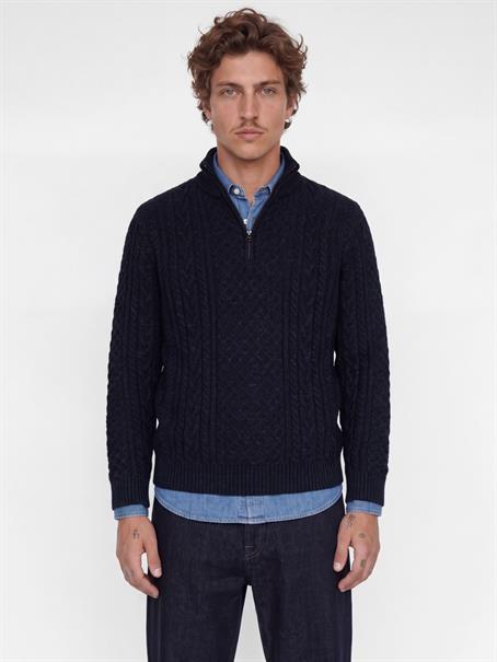 JPRBLUCALLUM CABLE KNIT HALF ZIP insignia blue