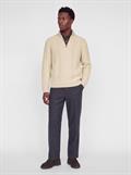 JPRBLUCALLUM CABLE KNIT HALF ZIP parchment