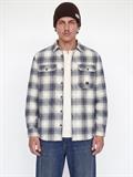 JPRBLUIVY CHECK L/S OVERSHIRT SN dark navy