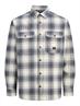 JPRBLUIVY CHECK L/S OVERSHIRT SN dark navy