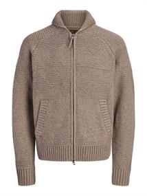 JPRBLULUKE KNIT JACKET CARDIGAN walnut