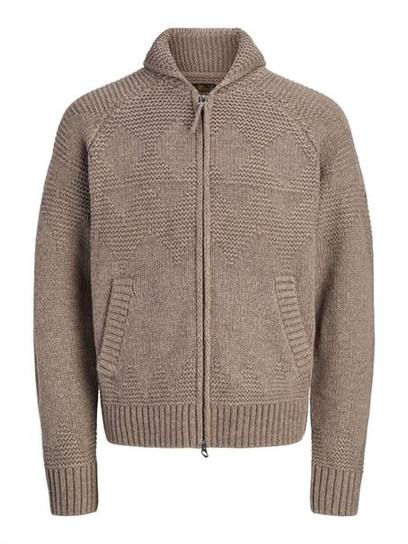 JPRBLULUKE KNIT JACKET CARDIGAN walnut