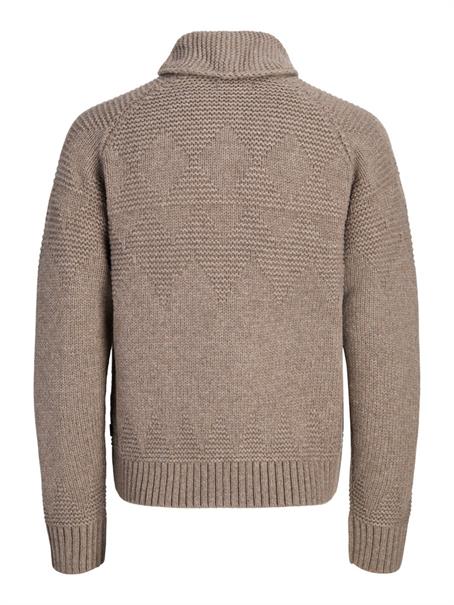 JPRBLULUKE KNIT JACKET CARDIGAN walnut