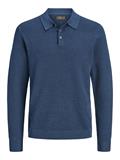 JPRBLURILEY KNIT POLO LS insignia blue