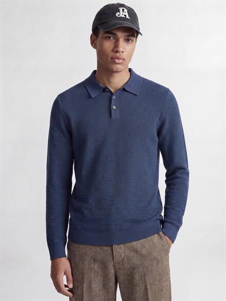 JPRBLURILEY KNIT POLO LS insignia blue