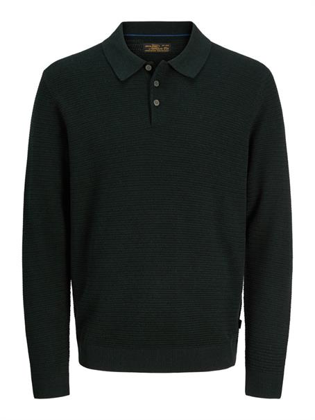 JPRBLURILEY KNIT POLO LS scarab