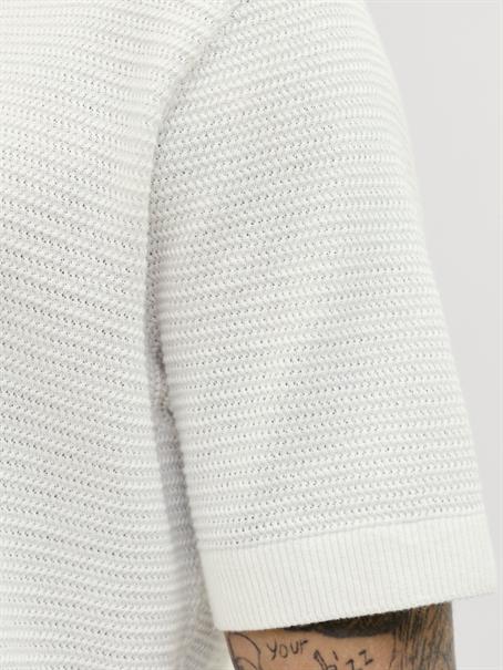 JPRBLURILEY KNIT POLO SS SN cloud dancer