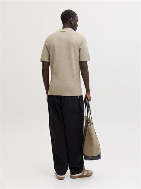 JPRBLURILEY KNIT POLO SS SN lemon pepper