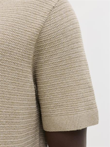 JPRBLURILEY KNIT POLO SS SN lemon pepper