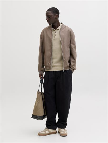 JPRBLURILEY KNIT POLO SS SN lemon pepper