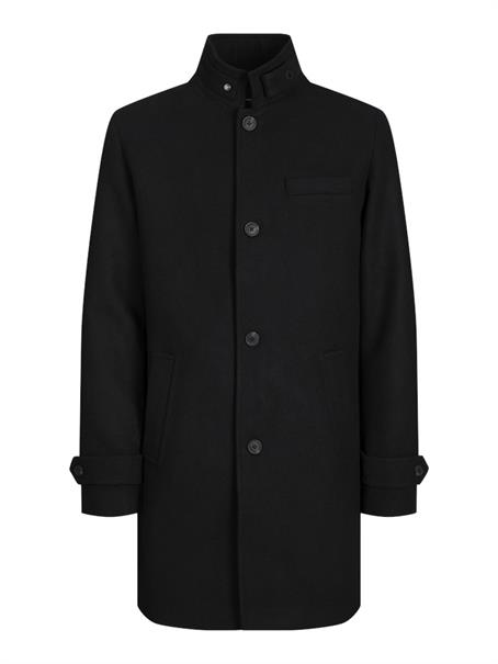 JPRMELTON WOOL BLEND COAT SN black