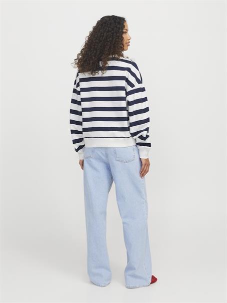 JXALFA STRIPE RLX LS CREW SWT LN vanilla ice