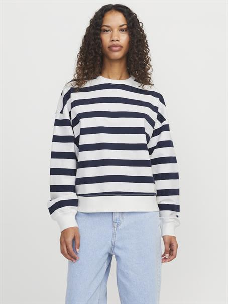 JXALFA STRIPE RLX LS CREW SWT LN vanilla ice