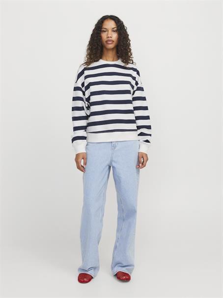 JXALFA STRIPE RLX LS CREW SWT LN vanilla ice