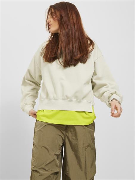 JXALIMA LOOSE LS CREW SWT bone white