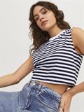 JXALVIRA SL SLIM CROP STRIPE EVERY TEE bright white