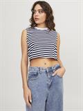 JXALVIRA SL SLIM CROP STRIPE EVERY TEE bright white