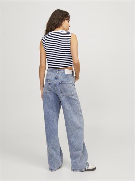 JXALVIRA SL SLIM CROP STRIPE EVERY TEE bright white