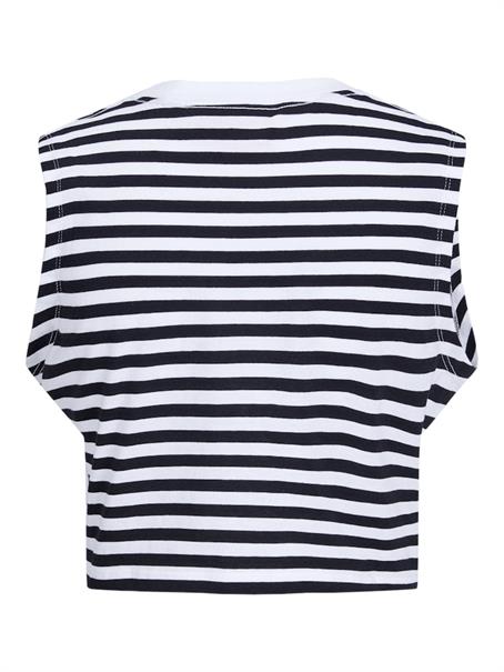 JXALVIRA SL SLIM CROP STRIPE EVERY TEE bright white