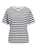 JXANNA SS REGULAR EVERY STRIPE TEE JRS bright white1