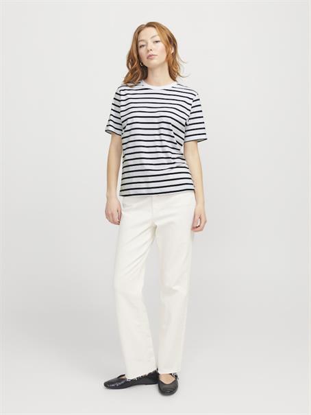 JXANNA SS REGULAR EVERY STRIPE TEE JRS bright white1