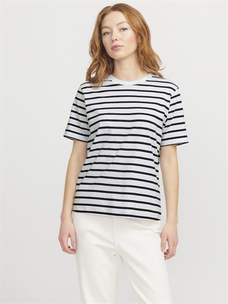 JXANNA SS REGULAR EVERY STRIPE TEE JRS bright white1