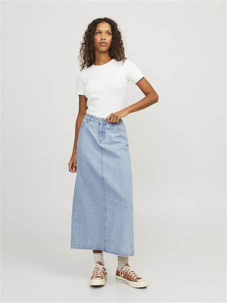 JXAURA LONG MW DENIM SKIRT DNM light blue denim