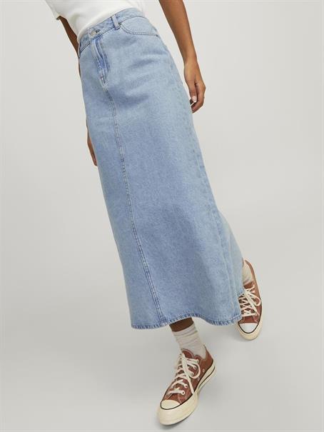 JXAURA LONG MW DENIM SKIRT DNM light blue denim