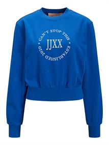 JXBELLA LS RELAXED VINT SWEAT SN blue iolite-bright white print
