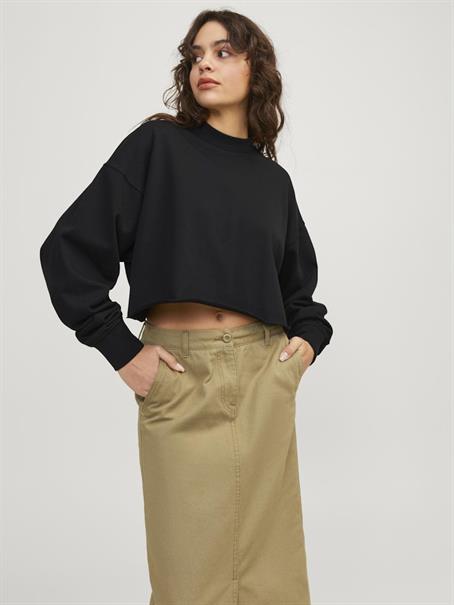JXCAIA RLX CROPPED LS CREW SWT black