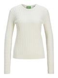 JXCARA COMFY CABLE CREW NECK KNIT vanilla ice