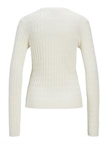 JXCARA COMFY CABLE CREW NECK KNIT vanilla ice