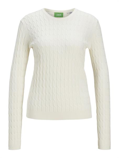 JXCARA COMFY CABLE CREW NECK KNIT vanilla ice