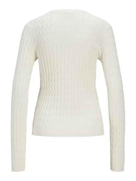 JXCARA COMFY CABLE CREW NECK KNIT vanilla ice